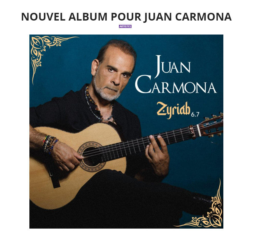 Nouvel album pour Juan Carmona